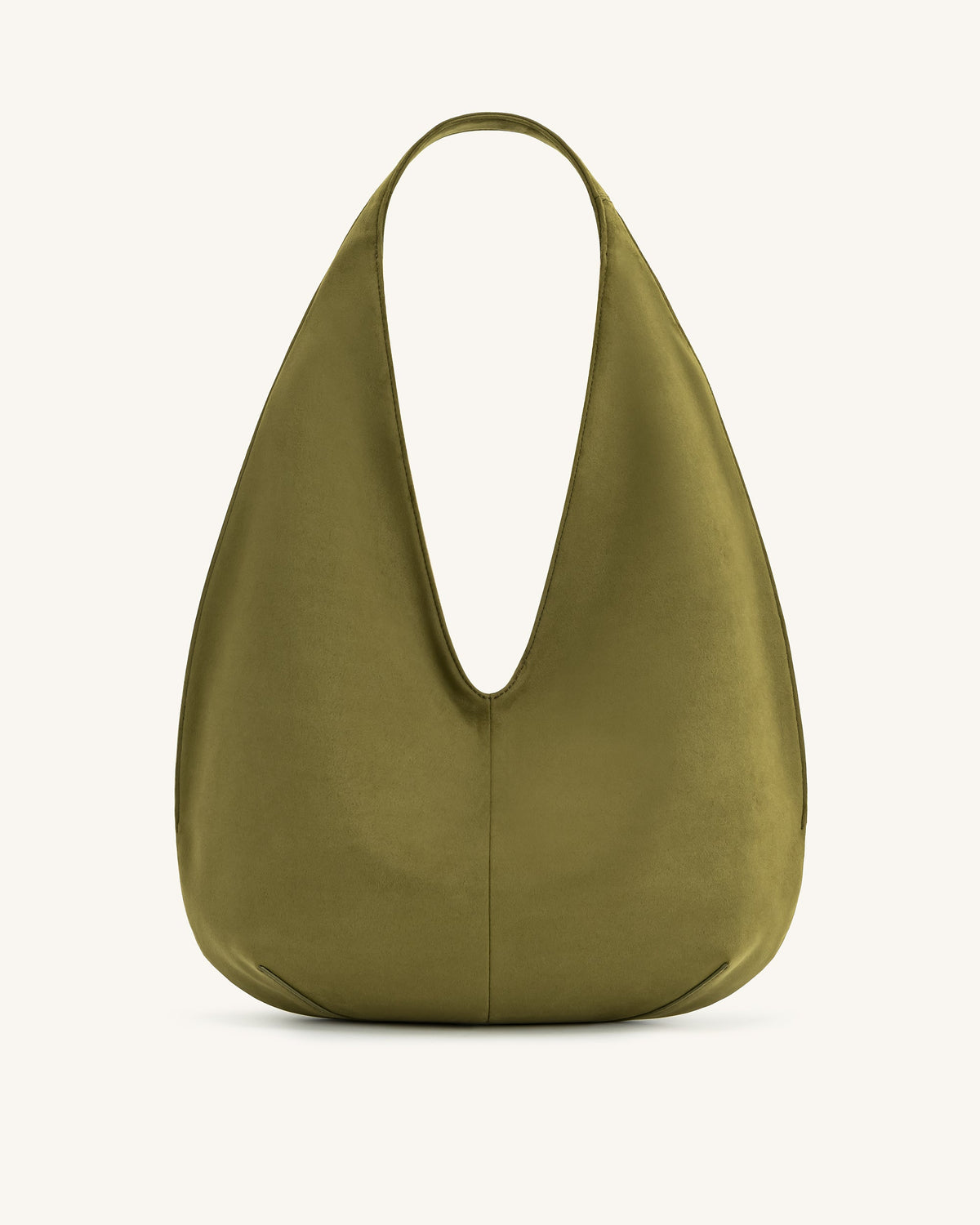 Dara Faux Suede Hobo Bag - Dark Olive | JW PEI