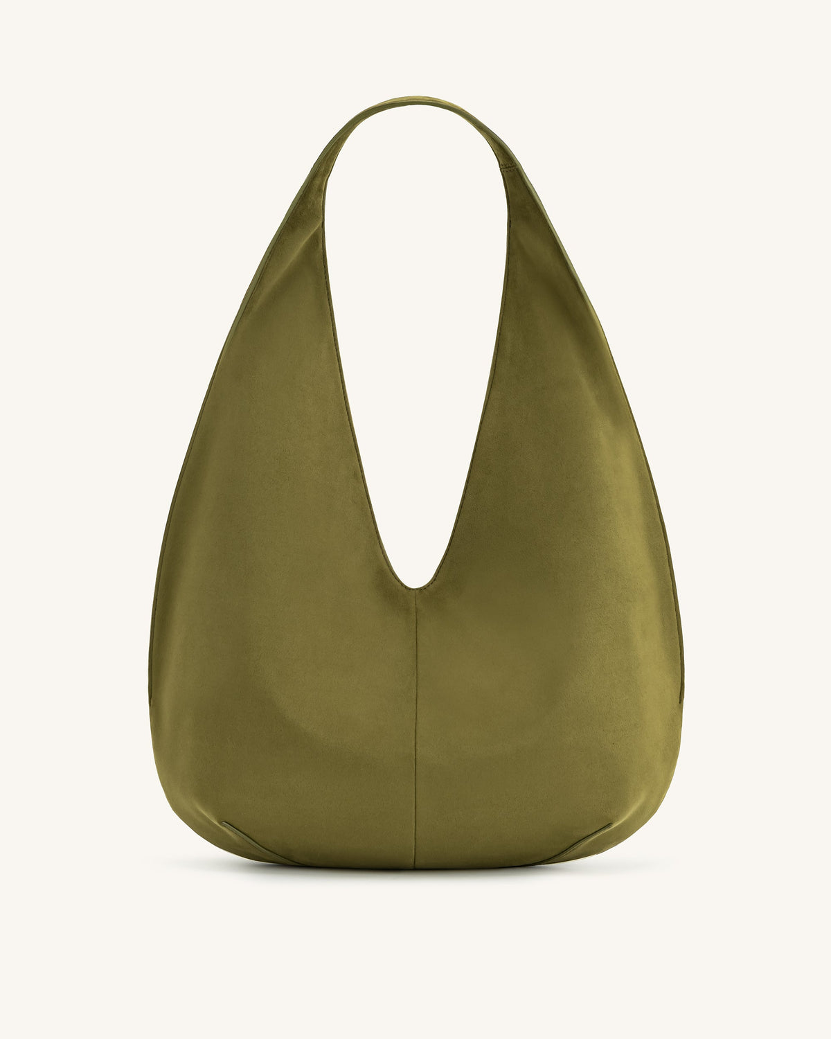 Dara Faux Suede Hobo Bag - Dark Olive | JW PEI