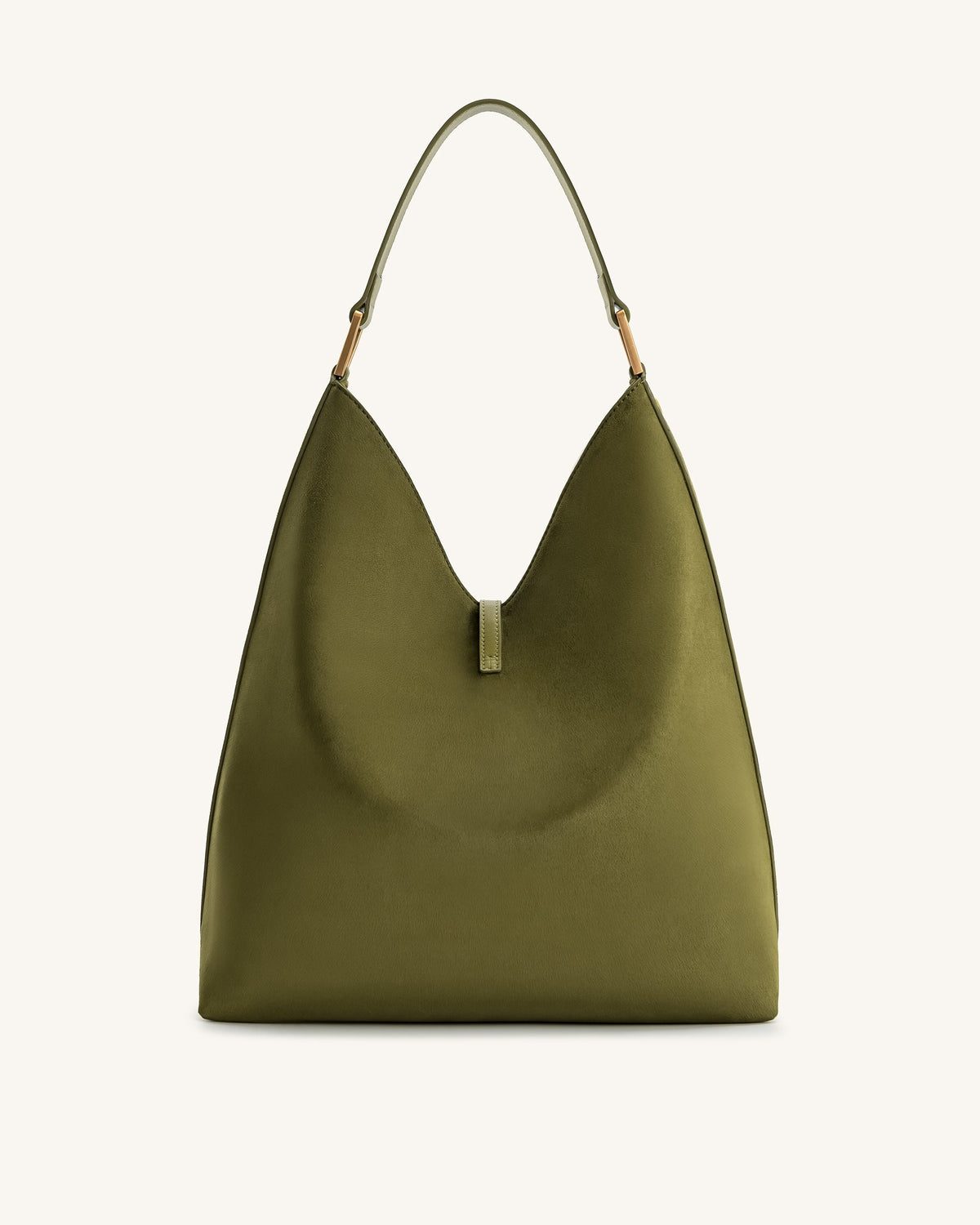 Aria Faux Suede Shoulder Bag - Dark Olive | JW PEI