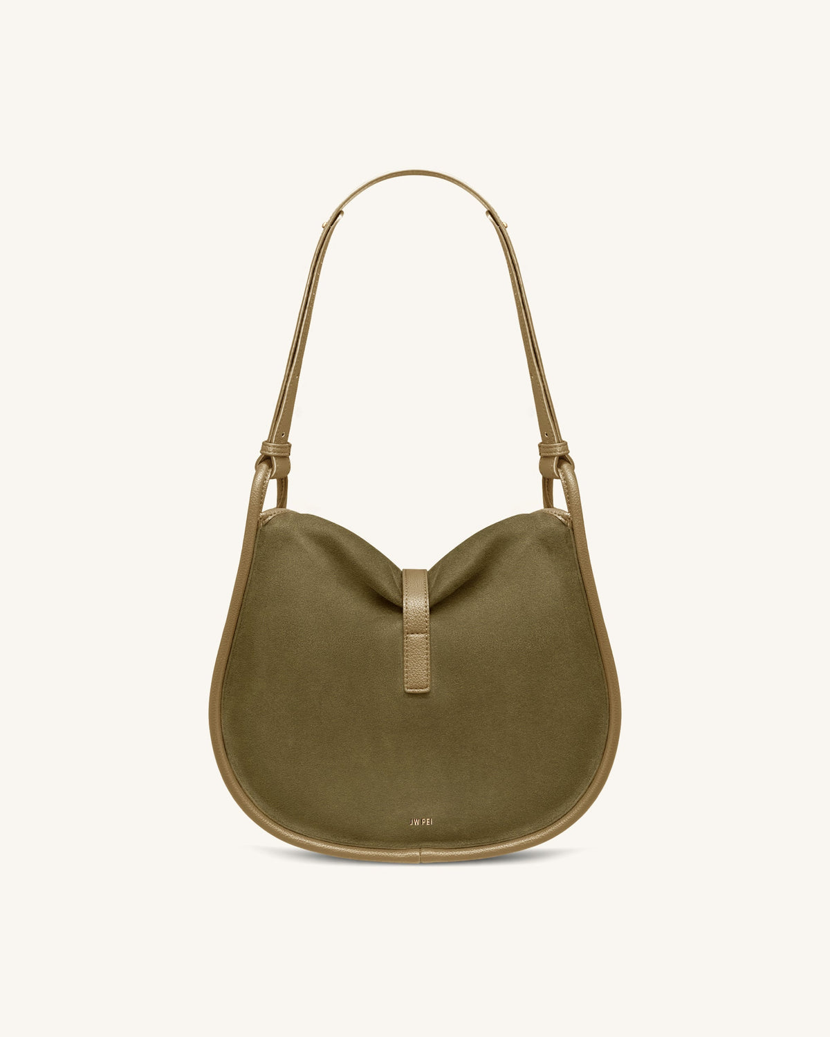 Arla Small Faux Suede Hobo Bag - Olive Green | JW PEI