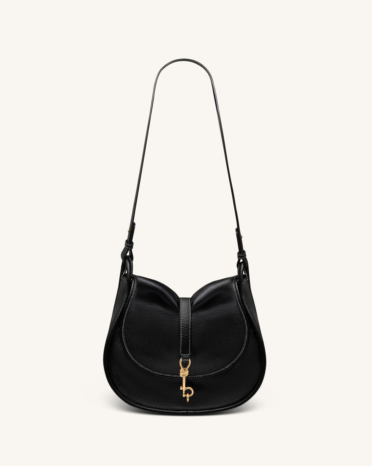 Arla Small Hobo Bag - Black Pebbled | JW PEI