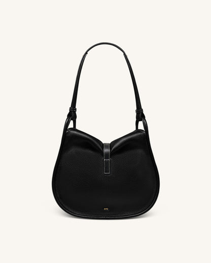 Arla Small Hobo Bag - Black Pebbled | JW PEI