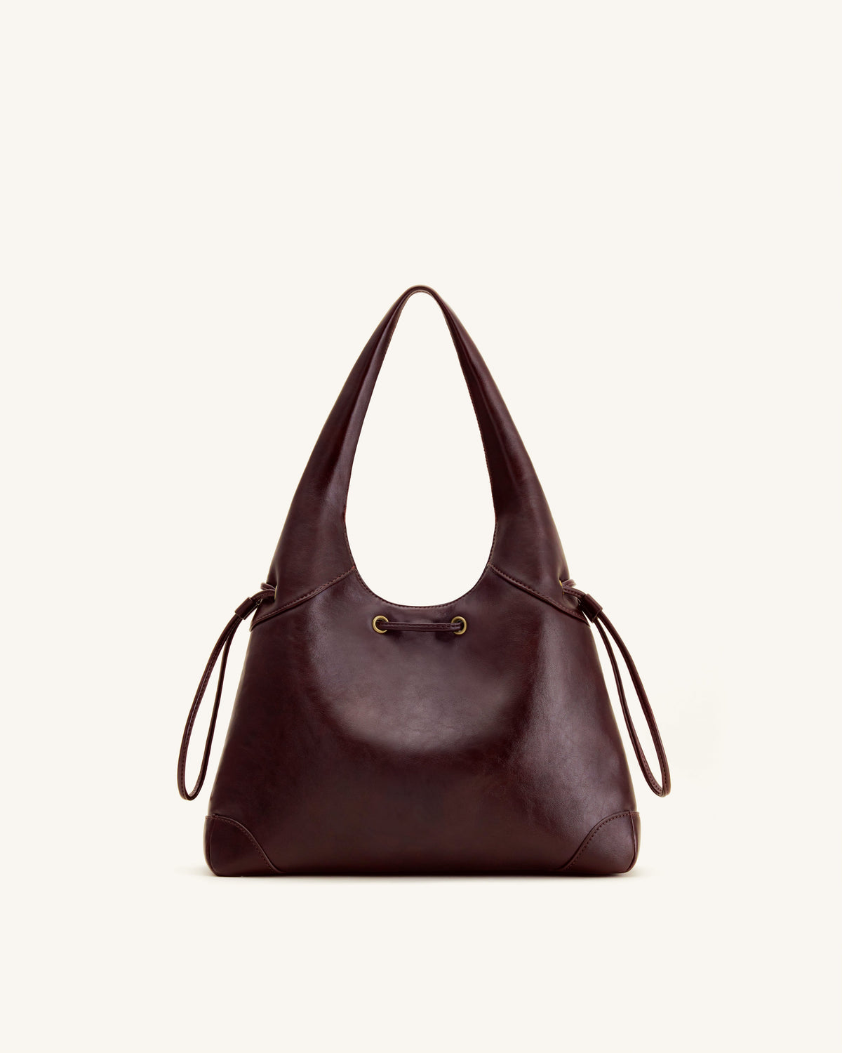 Celandra Drawstring Hobo Bag - Deep Burgundy | JW PEI