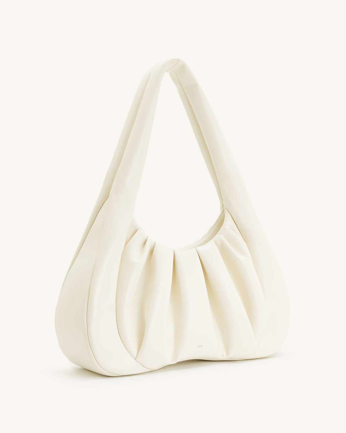 Ashley Ruched Shoulder Bag - White | JW PEI