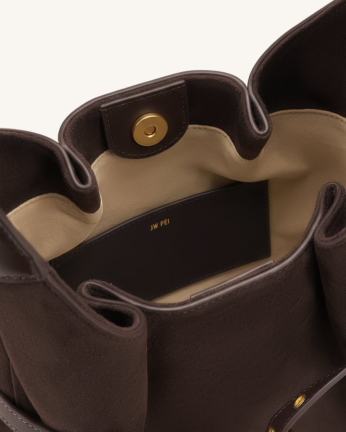 Alina Faux Suede Hobo Bag - Chocolate Brown | JW PEI