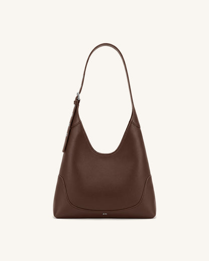 Willow Soft Hobo Shoulder Bag - Dark Brown | JW PEI