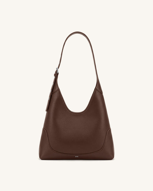 Willow Soft Hobo Shoulder Bag - Dark Brown | JW PEI