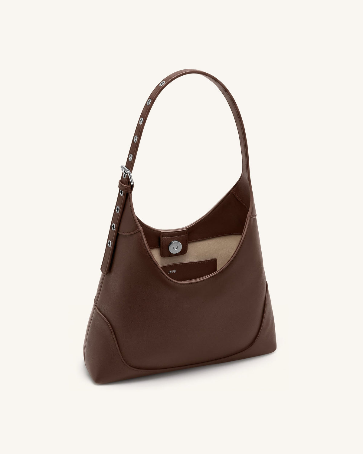 Willow Soft Hobo Shoulder Bag - Dark Brown | JW PEI