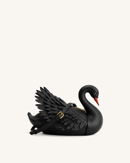 Alani Swan Shaped Crossbody Bag - Black | JW PEI