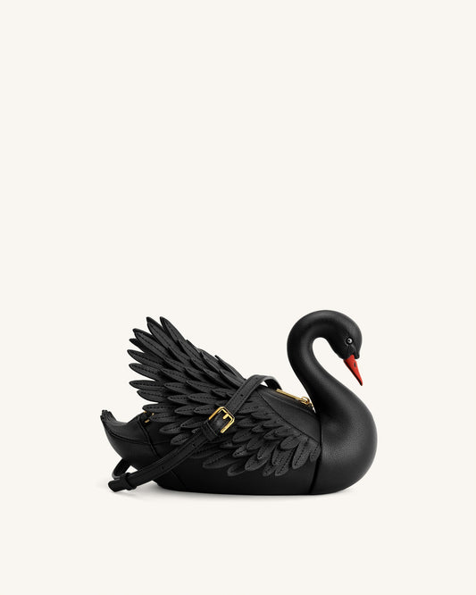 Alani Swan Shaped Crossbody Bag - Black | JW PEI