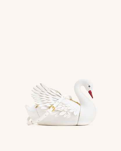 Alani Swan Shaped Crossbody Bag - White | JW PEI