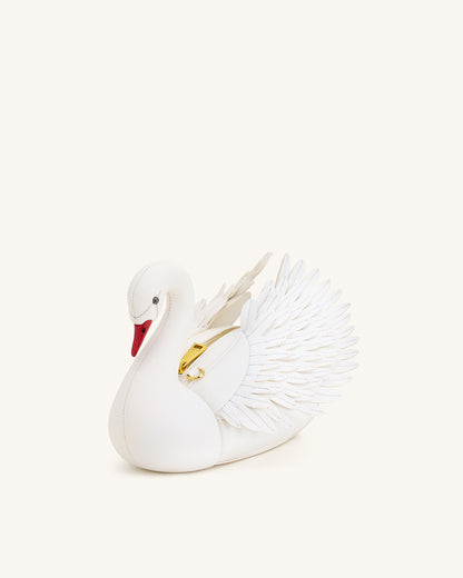 Alani Swan Shaped Crossbody Bag - White | JW PEI