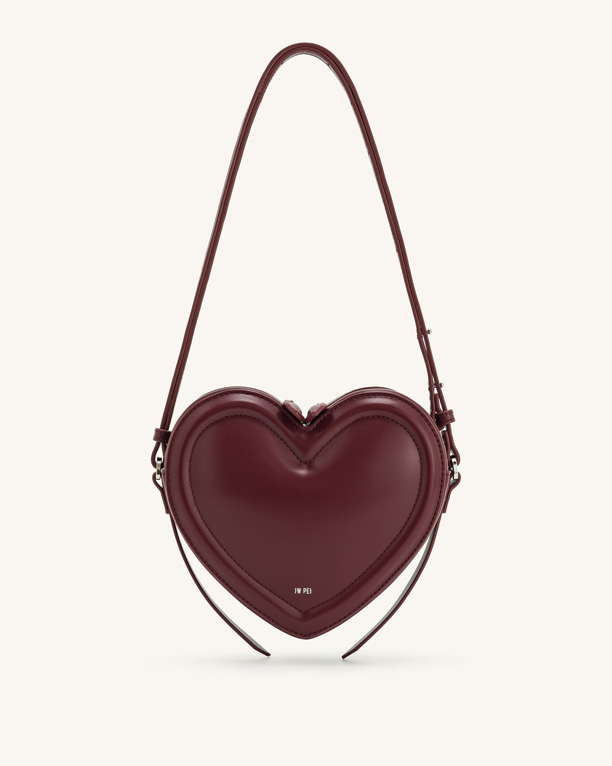 Arlene Heart Shaped Bag - Claret | JW PEI