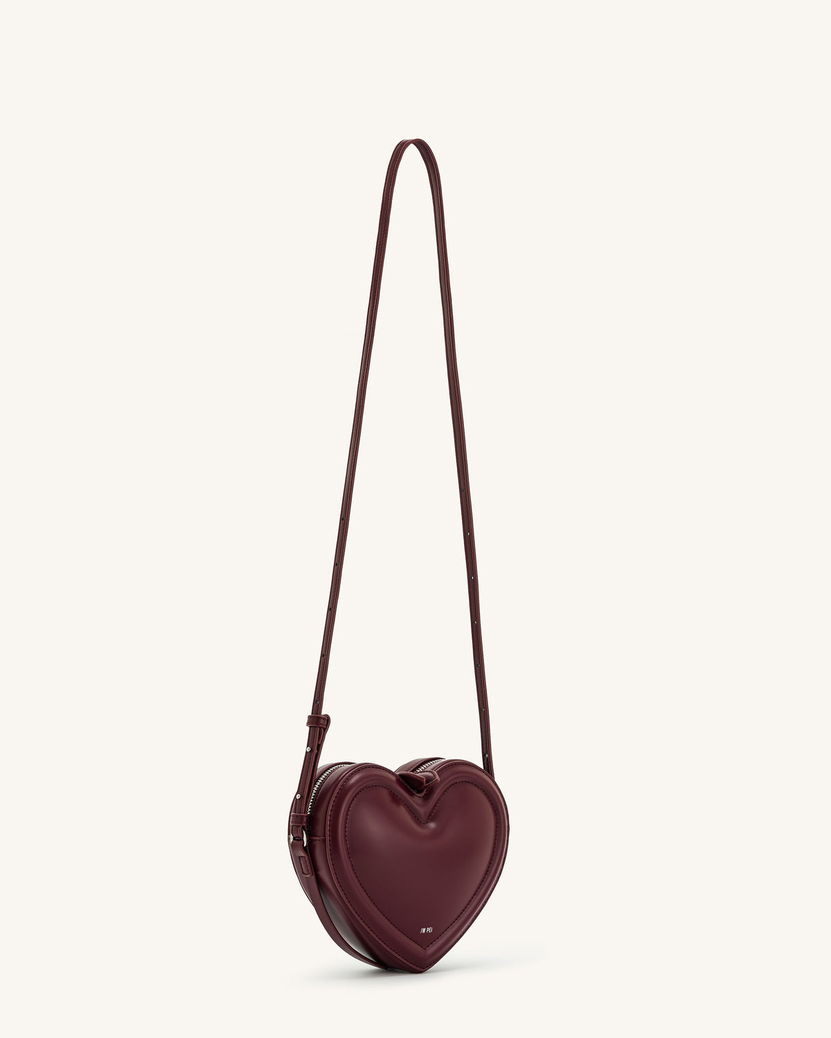 Arlene Heart Shaped Bag - Claret | JW PEI