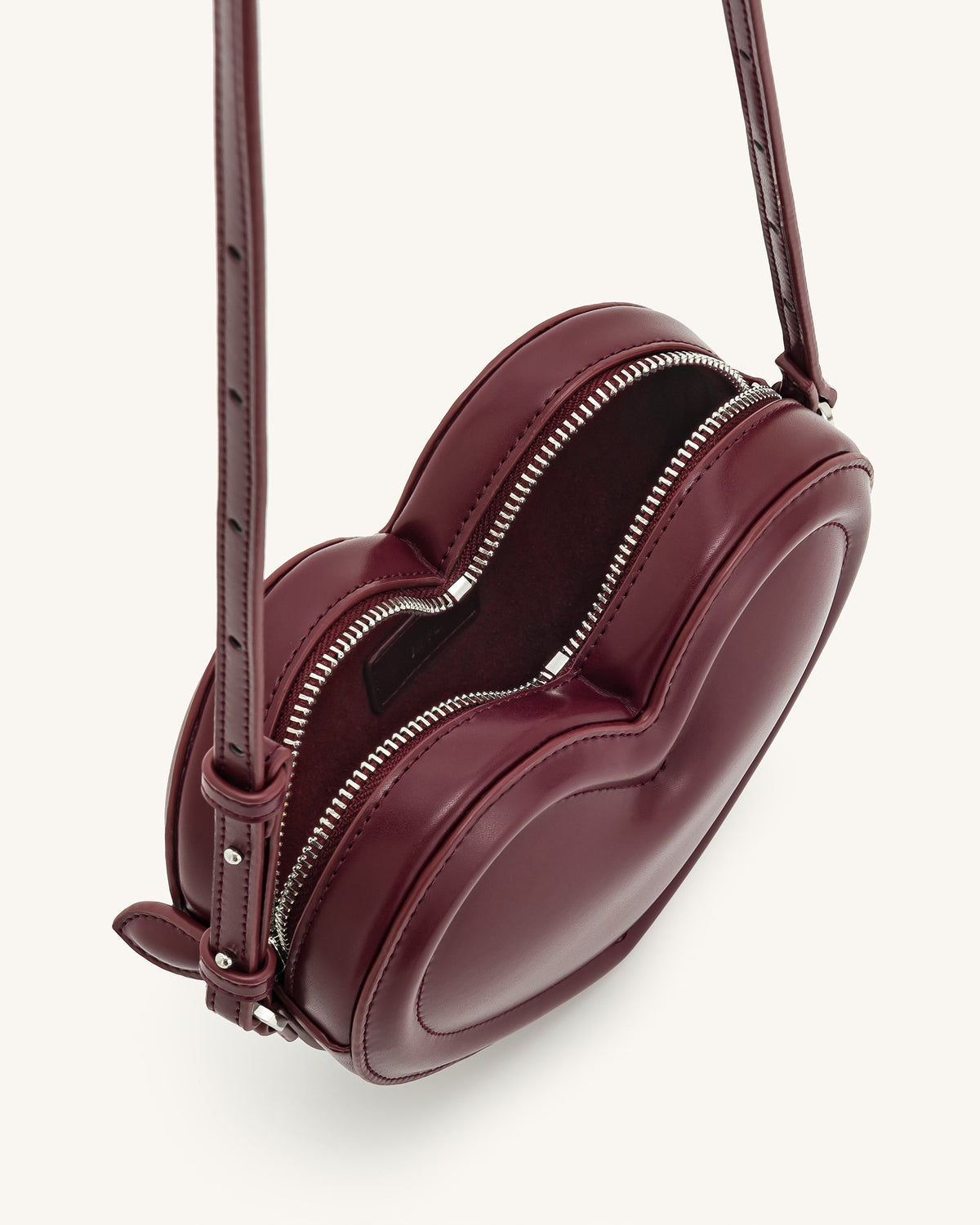 Arlene Heart Shaped Bag - Claret | JW PEI