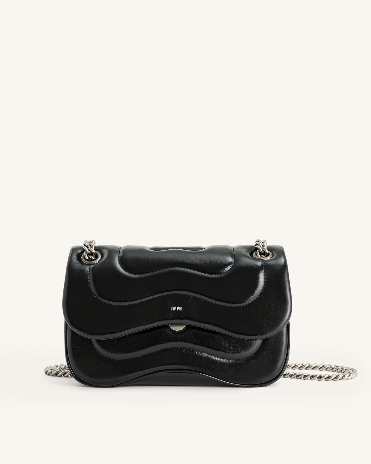 Tina Quilted Chain Crossbody - Black | JW PEI