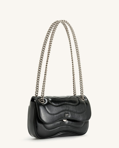 Tina Quilted Chain Crossbody - Black | JW PEI