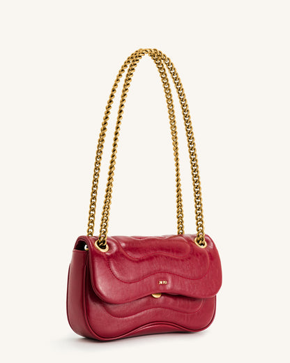 Tina Quilted Chain Crossbody - Claret | JW PEI