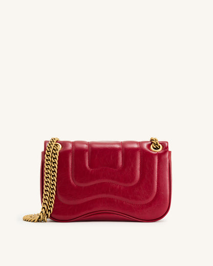 Tina Quilted Chain Crossbody - Claret | JW PEI