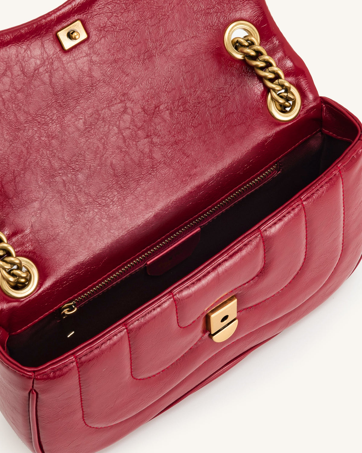 Tina Quilted Chain Crossbody - Claret | JW PEI