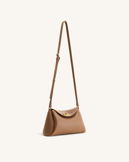 Greta Twist-Lock Crossbody Bag - Brown | JW PEI