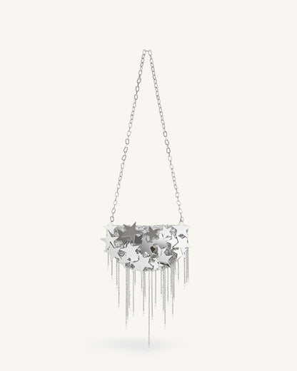 Anika Star-Embellished Chain Bag - Silver | JW PEI