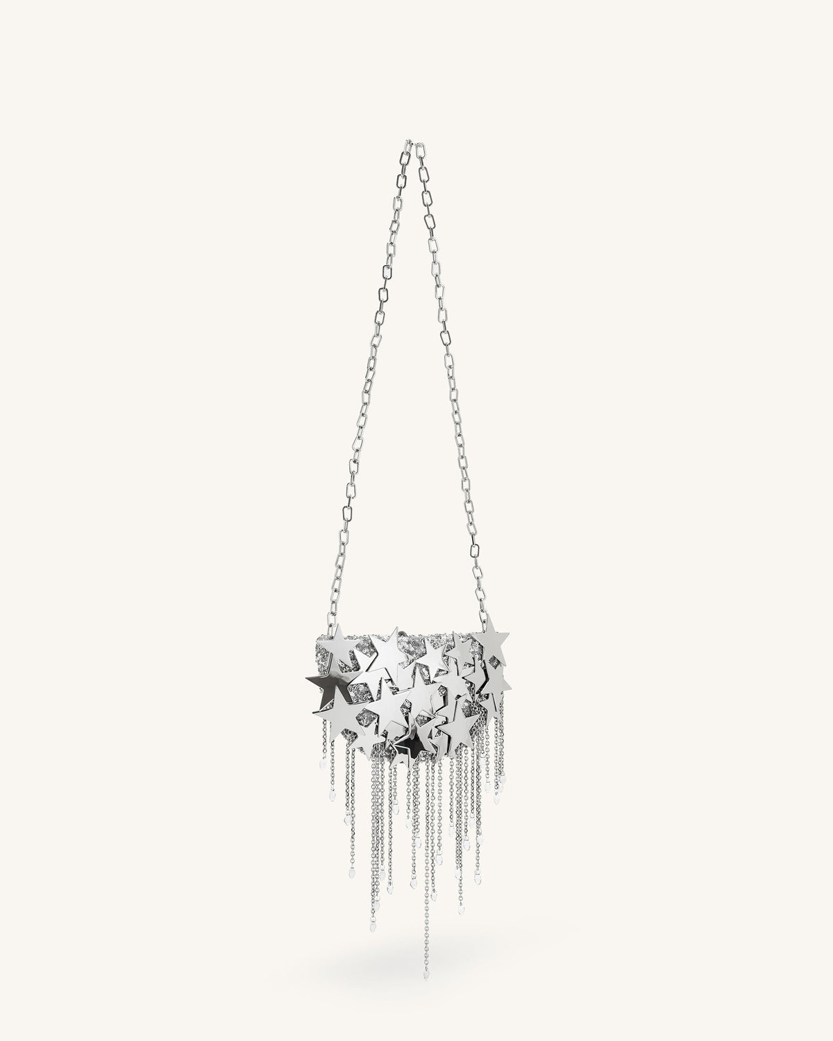 Anika Star-Embellished Chain Bag - Silver | JW PEI