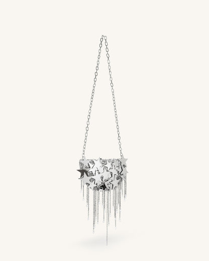 Anika Star-Embellished Chain Bag - Silver | JW PEI