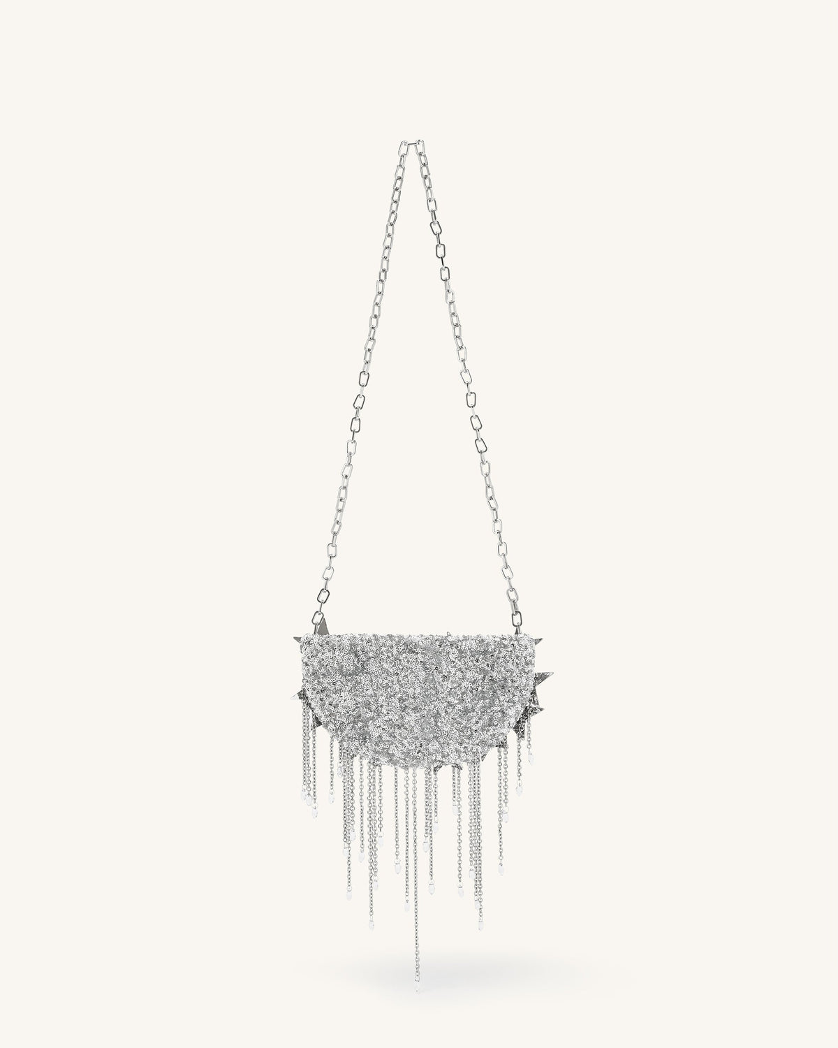 Anika Star-Embellished Chain Bag - Silver | JW PEI