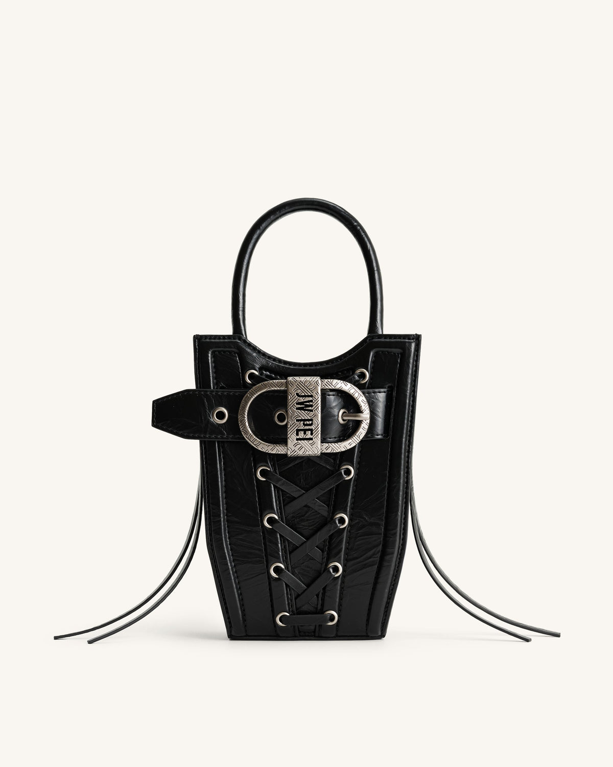 FEI Crushed Straps Phone Bag - Black | JW PEI