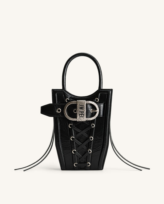 FEI Crushed Straps Phone Bag - Black | JW PEI