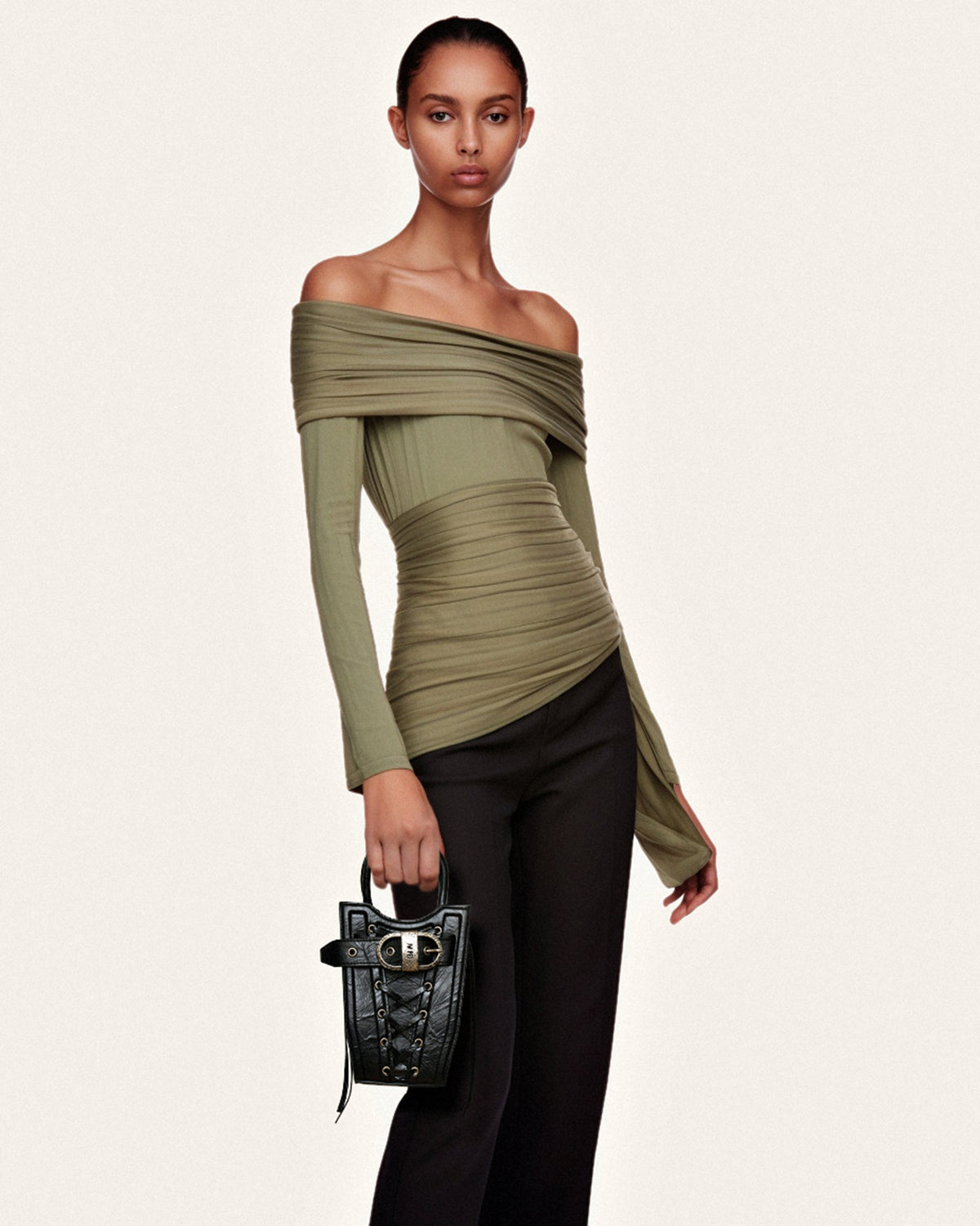 FEI Crushed Straps Phone Bag - Black | JW PEI