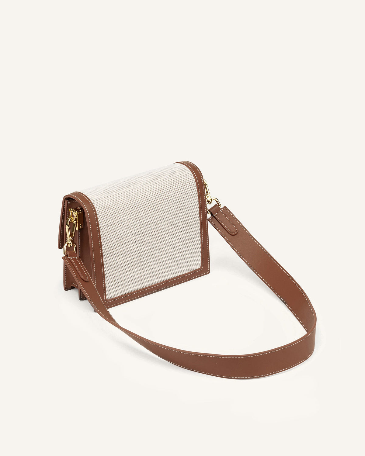Mini Flap Crossbody - Beige Canvas | JW PEI