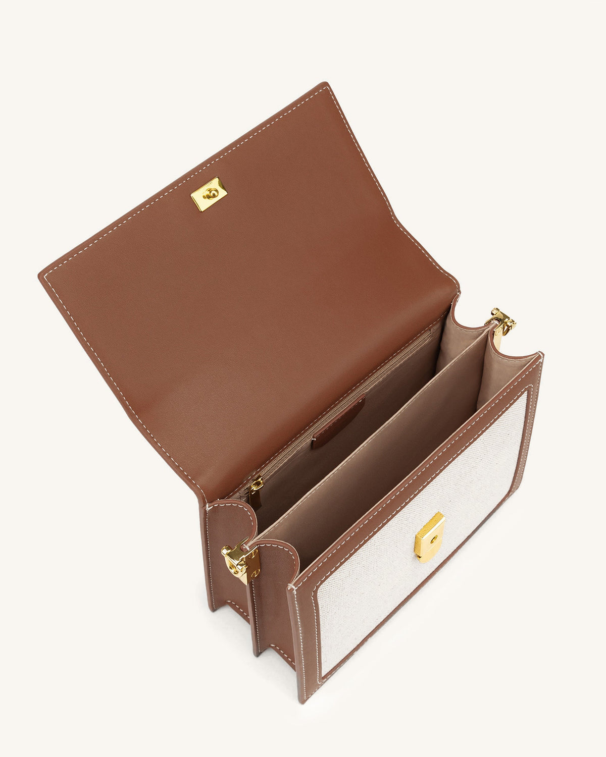 Mini Flap Crossbody - Beige Canvas | JW PEI