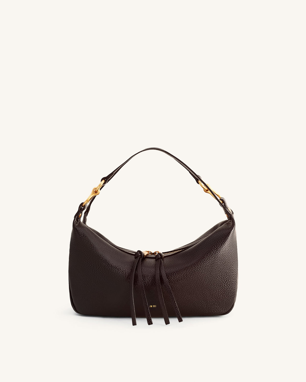 Selia Soft-Grain Crossbody Bag - Dark Brown | JW PEI