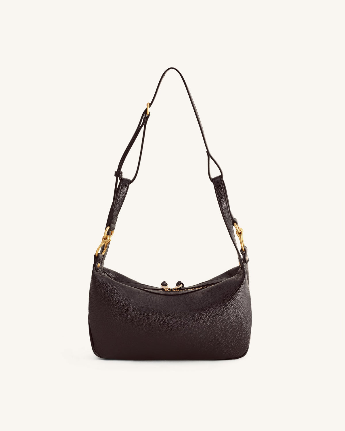 Selia Soft-Grain Crossbody Bag - Dark Brown | JW PEI
