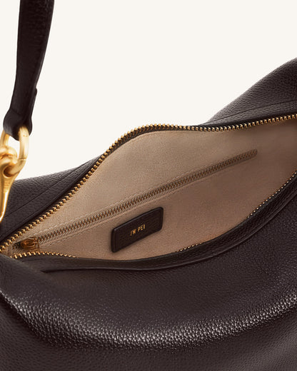 Selia Soft-Grain Crossbody Bag - Dark Brown | JW PEI