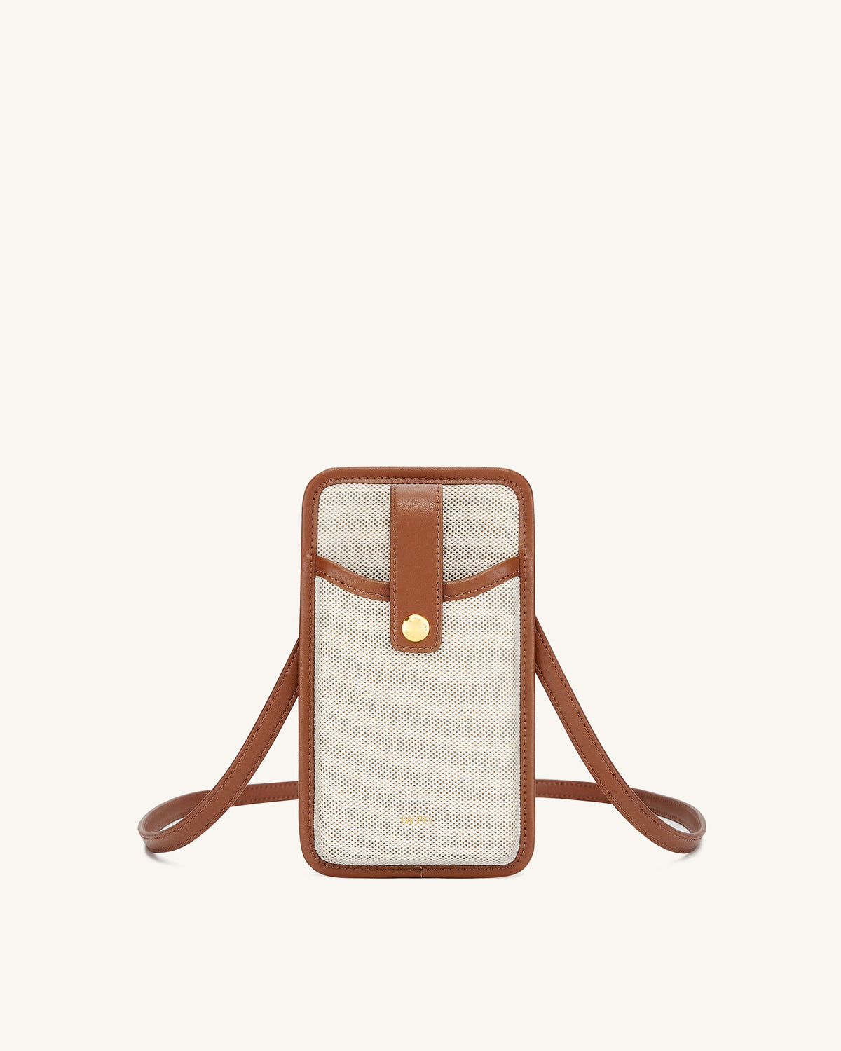 Aylin Canvas Phone Bag - Brown | JW PEI