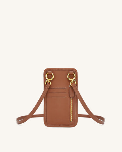 Aylin Canvas Phone Bag - Brown | JW PEI