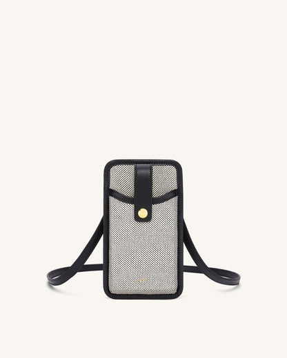 Aylin Canvas Phone Bag - Black | JW PEI