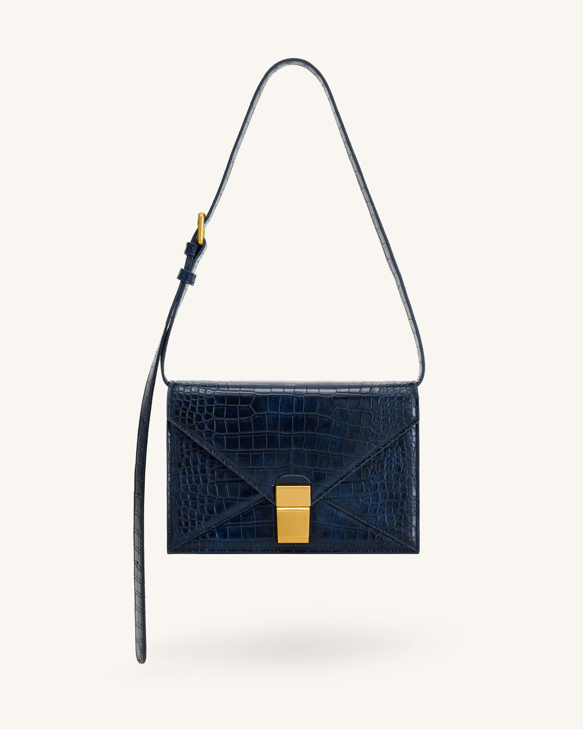 Clio Envelope Crossbody Bag - Navy Croc | JW PEI