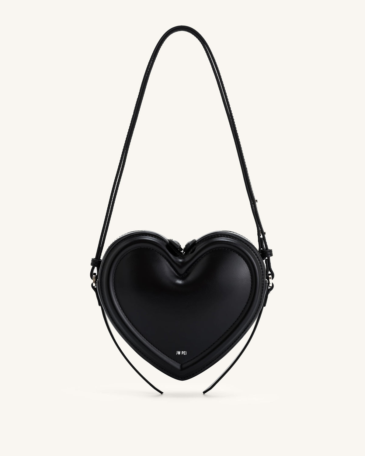 Arlene Heart Shaped Bag - Black | JW PEI
