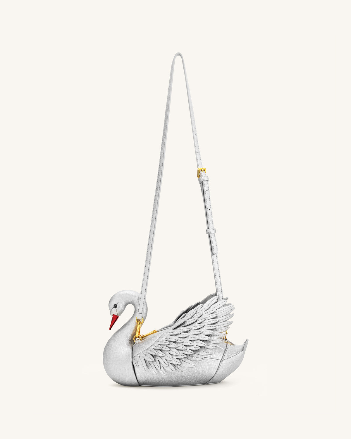 Alani Swan Shaped Crossbody Bag - Silver | JW PEI