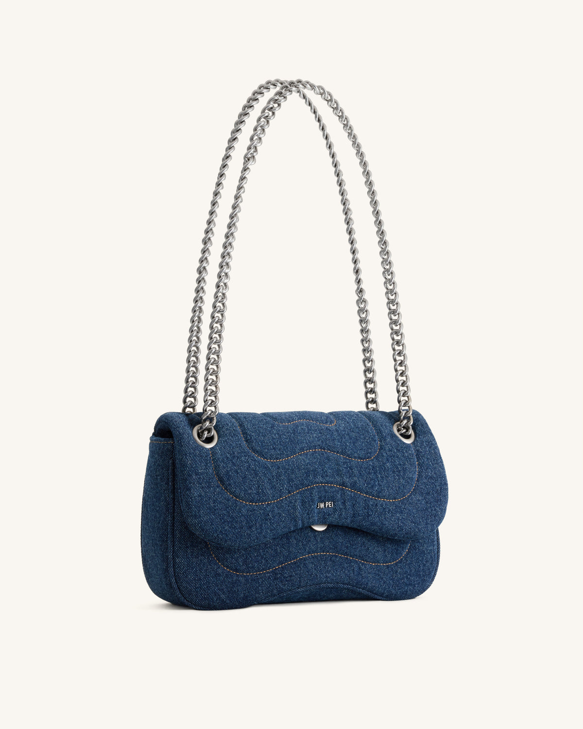 Tina Quilted Chain Crossbody - Blue Denim | JW PEI