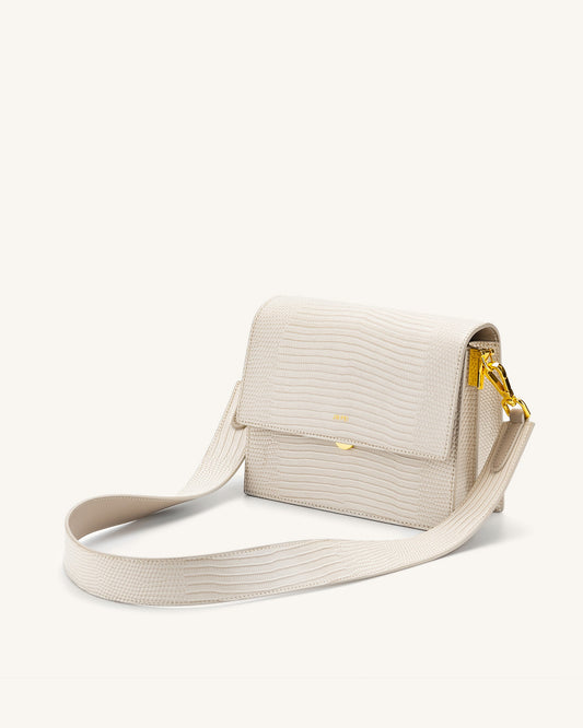 Mini Flap Crossbody - Ivory Lizard | JW PEI