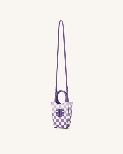 FEI Gradient Checkerboard Phone Bag - Purple | JW PEI