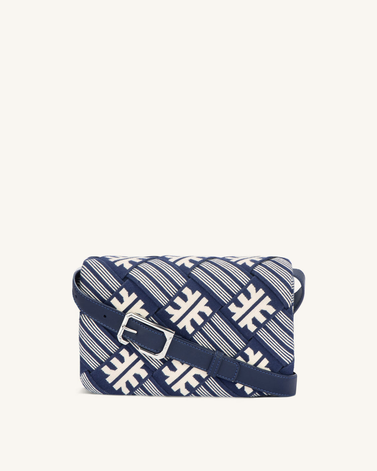 FEI Maze Jacquard Knit Cossbody Bag - Navy | JW PEI