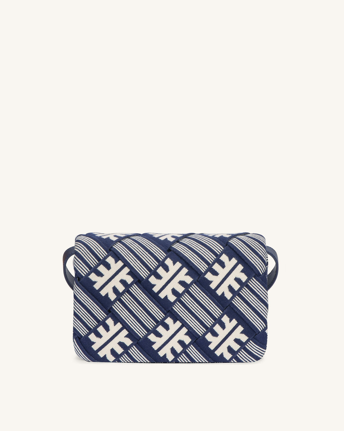 FEI Maze Jacquard Knit Cossbody Bag - Navy | JW PEI
