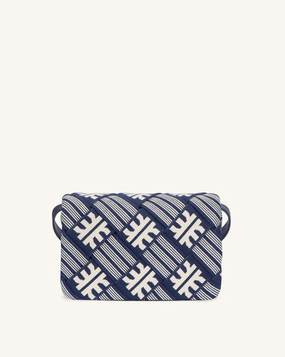 FEI Maze Jacquard Knit Cossbody Bag - Navy | JW PEI