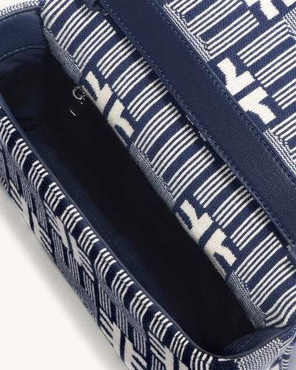 FEI Maze Jacquard Knit Cossbody Bag - Navy | JW PEI